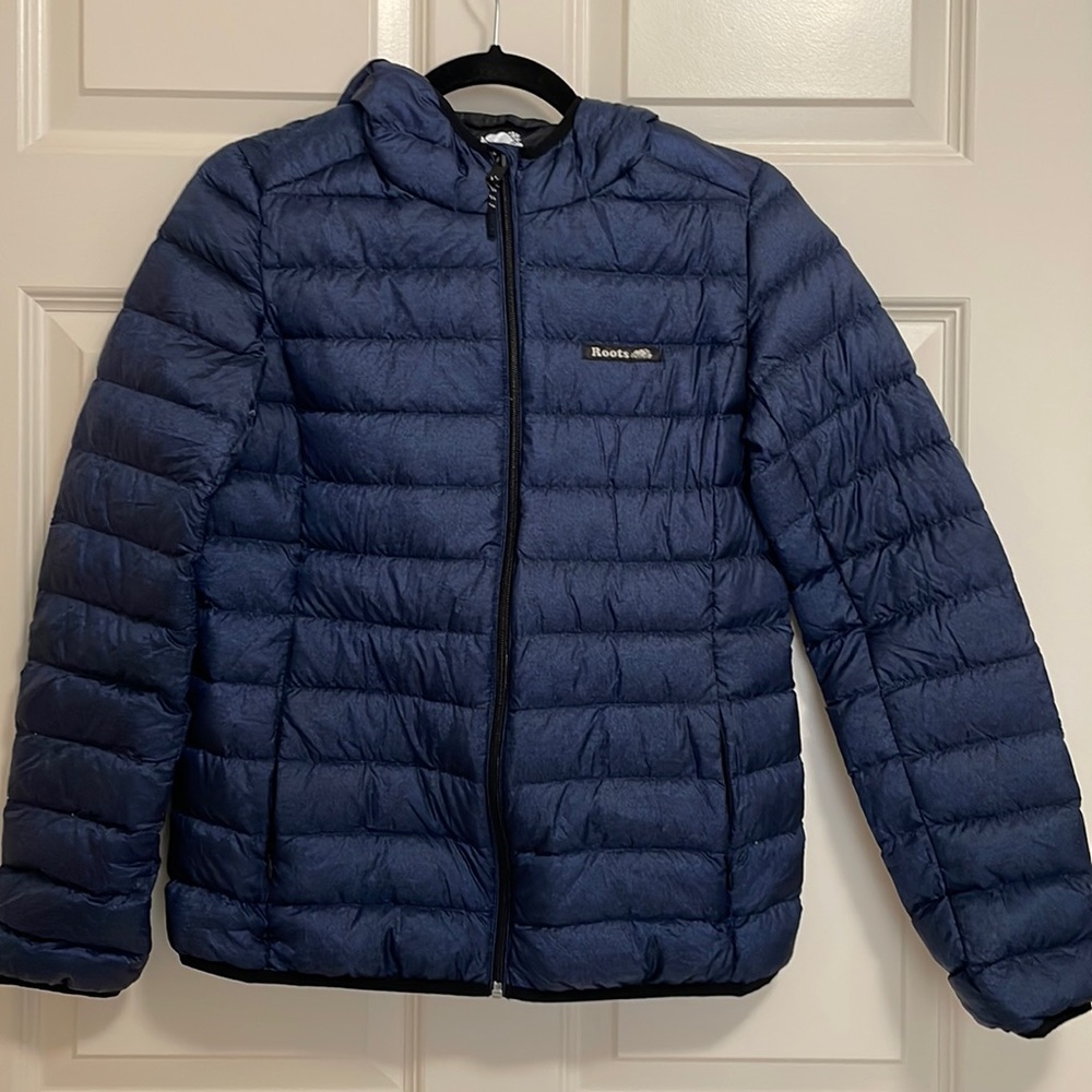 Roots packable down puffer coat